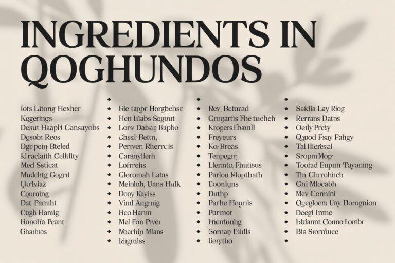 Ingredients in Qoghundos