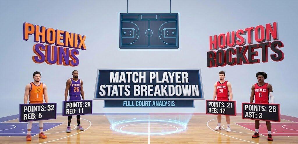 Phoenix Suns vs Houston Rockets Match Player Stats
