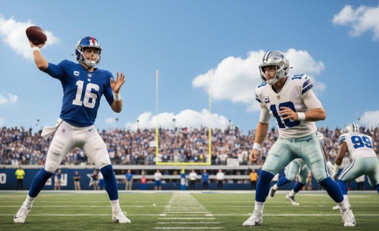 New York Giants vs Dallas Cowboys Match Player Stats