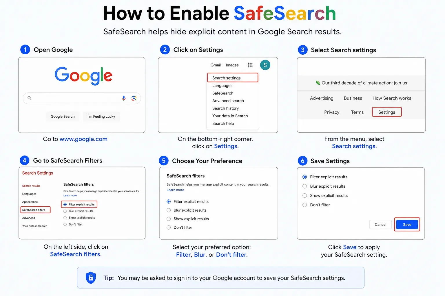 How to Enable SafeSearch