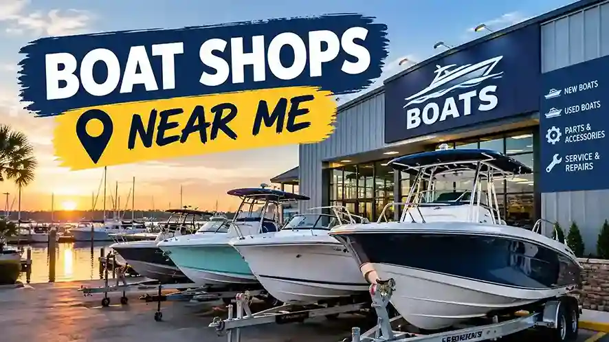 Boat shops near me with boats at a local marina