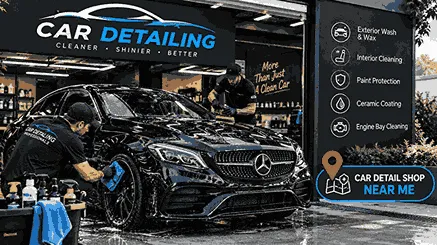 Car detail shop near me offering professional exterior and interior car detailing services